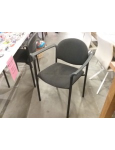 CHAISE DE BUREAU TISSU NOIR