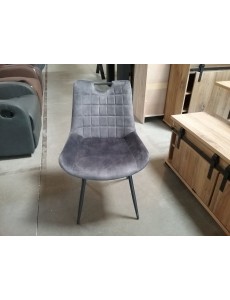 CHAISE "NINA" VELOURS GRIS...