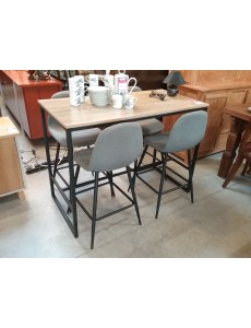 TABLE + 4 CHAISES MENTON...