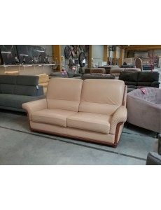 CANAPÉ 2P CUIR BEIGE