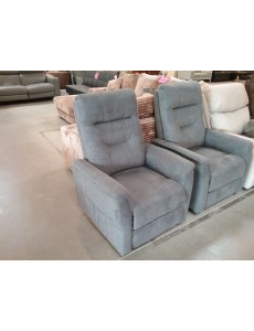FAUTEUIL TISSU GRIS RELAX...