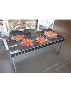 TABLE BASSE VINTAGE FLEURIE