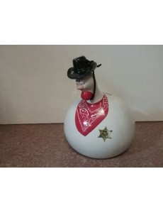 TIRELIRE "POULE  COWBOY "