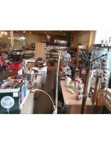 LAMPADAIRE HALOGÉNE DORÉ