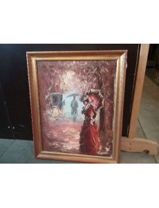 PEINTURE HUILE  "DAME"