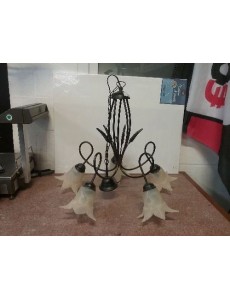 LUSTRE NOIR 5 BRANCHES