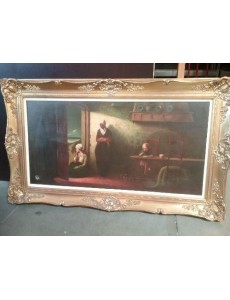 ENCADREMENT DORÉ AVEC PEINTURE