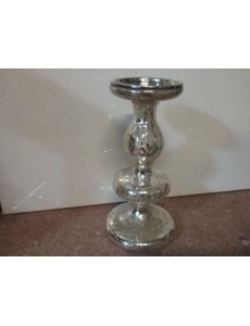 BOUGEOIR VERRE / ARGENTÉ