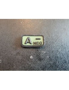 PATCH 3D PVC NOIR/VERT "A NEG"