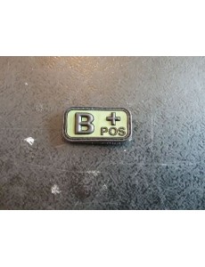PATCH 3D PVC NOIR/VERT "B POS"