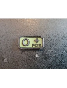 PATCH 3D PVC NOIR/VERT "O POS"