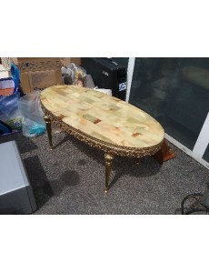 TABLE OVALE TRAVERTIN