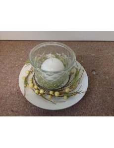 BOUGEOIR SUR ASSIETTE