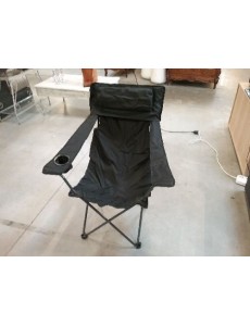 FAUTEUIL PLIANT "DE LUXE" NOIR