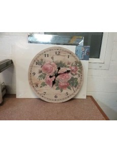 HORLOGE MURALE DECO FLEUR