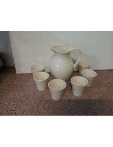 SET CRUCHE + VERRES PORCELAINE