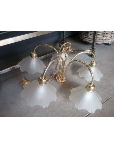 LUSTRE DORÉ 5 BRANCHES