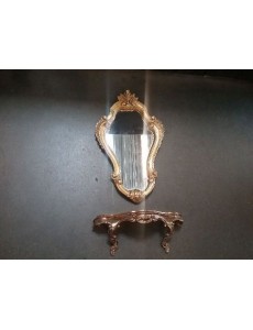 MIROIR DORÉ + CONSOLE A...