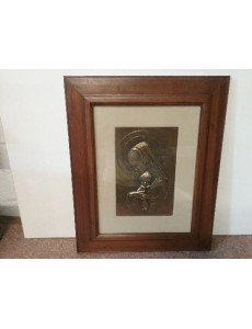 CADRE "MARIE" CUIVRE REPOUSÉ