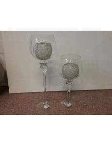 BOUGEOIR "VERRE" LOT DE 2