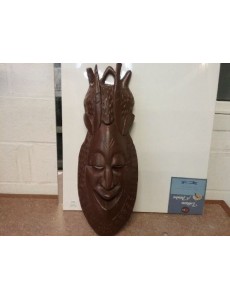 MASQUE AFRICAIN BOIS MARRON