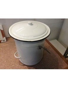 SEAU ÉMAILLÉ BLANC