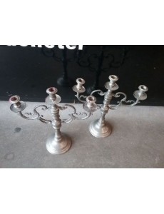 CHANDELIER ETAIN LOT DE 2
