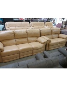 SALON CUIR MOKA 3+2+2 RELAX...