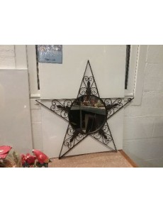 MIROIR MÉTAL NOIR"ÉTOILE"