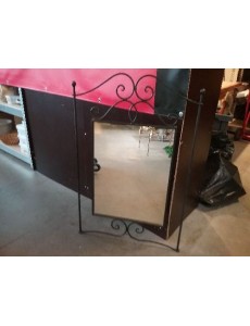 MIROIR FER FORGÉ NOIR