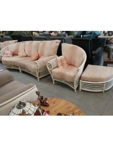 SALON ROTIN 3 + 1 + 1 +POUF