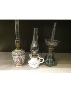 LAMPE QUINQUET PORCELAINE