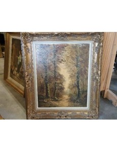 PEINTURE HUILE FORET 
