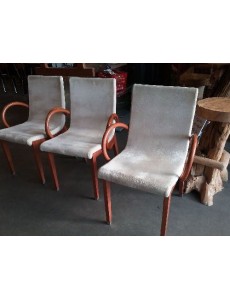 LOT DE 4 CHAISES DESIGN TISSU