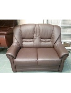 CANAPE 2 PLACES CUIR BRUN...