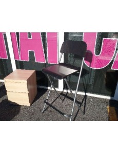 TABOURET HAUT PLIABLE NOIR