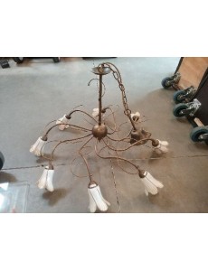 LUSTRE 8 BRANCHES "FLEURS"