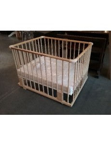 PARC BOIS REGLABLE + MATELAS