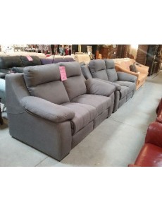 SALON TISSU GRIS 2+2