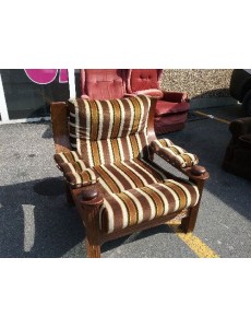 FAUTEUIL VINTAGE VELOURS LIGNÉ