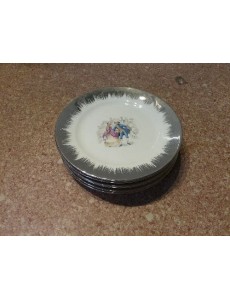 LOT ASSIETTES CONTOUR A RGENTÉ