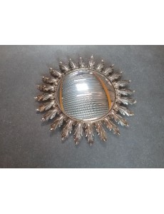 MIROIR SOLEIL MÉTAL DORÉ