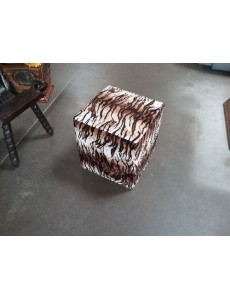 POUF CARRÉ DÉCO TIGRE