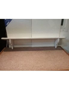 ÉTAGÈRE MURALE BLANCHE L124CM