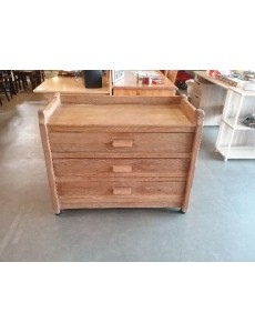 COMMODE CHENE 3 TIROIRS 