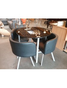 TABLE MODERNE RONDE + 4...