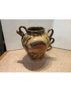 VASE TERRE CUITE DÉCO POISSON