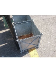 CACHE POT CUBIQUE ZINC
