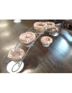 DEMI LUNE MÉTAL + POTS