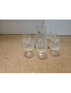 CARAFE + VERRES  CRISTAL D...